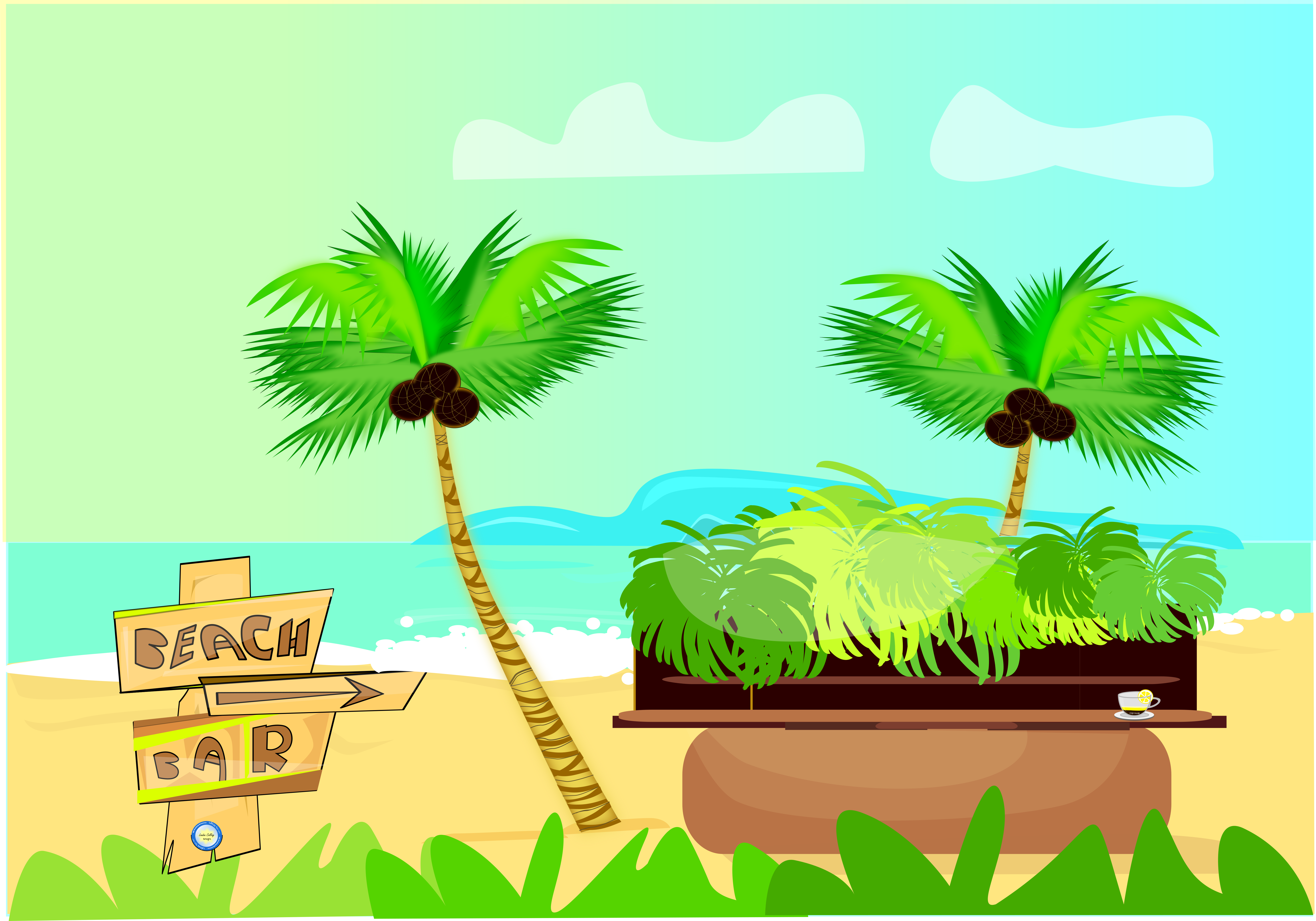 At the Beach Clipart