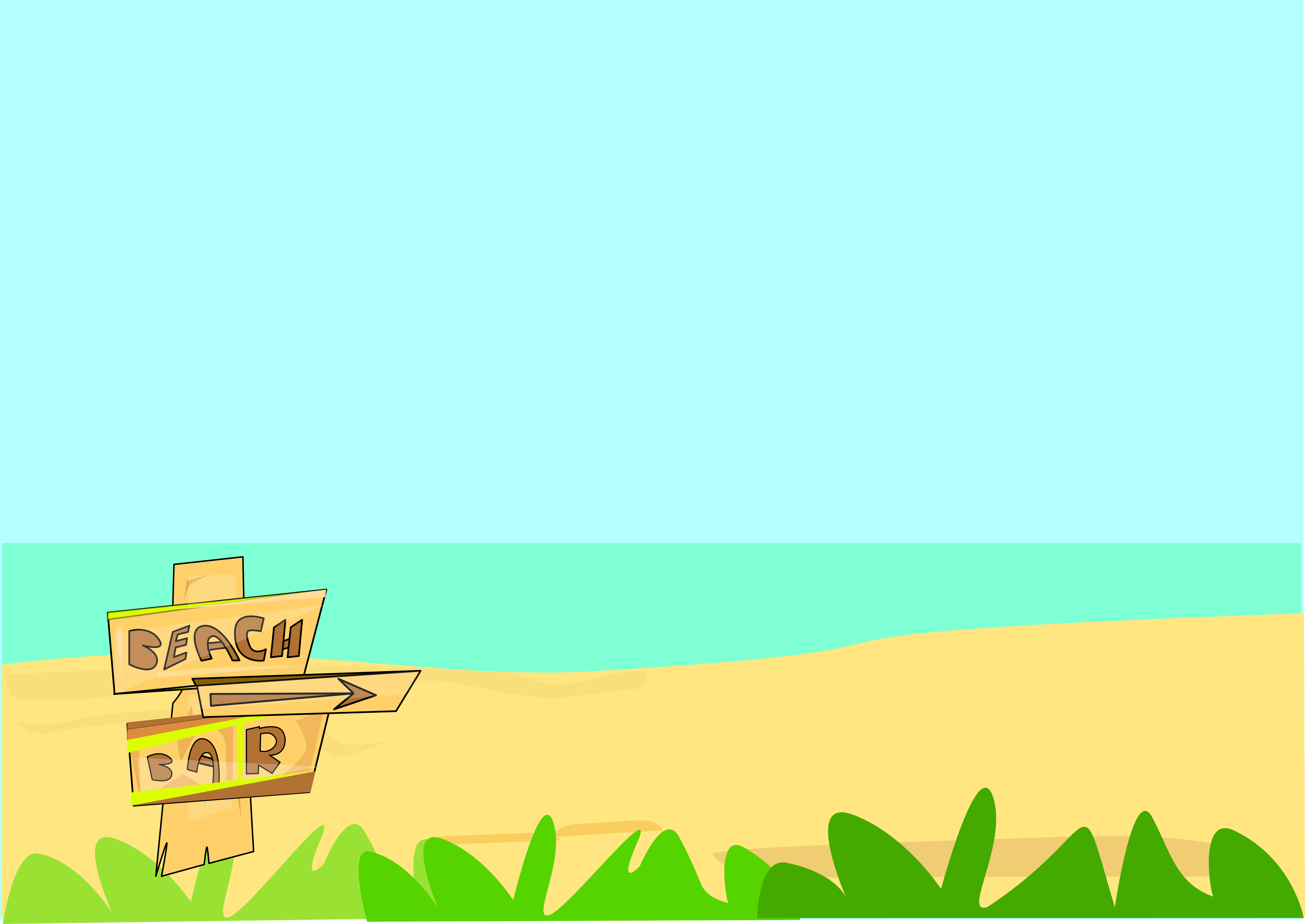 At the Beach - Clipart