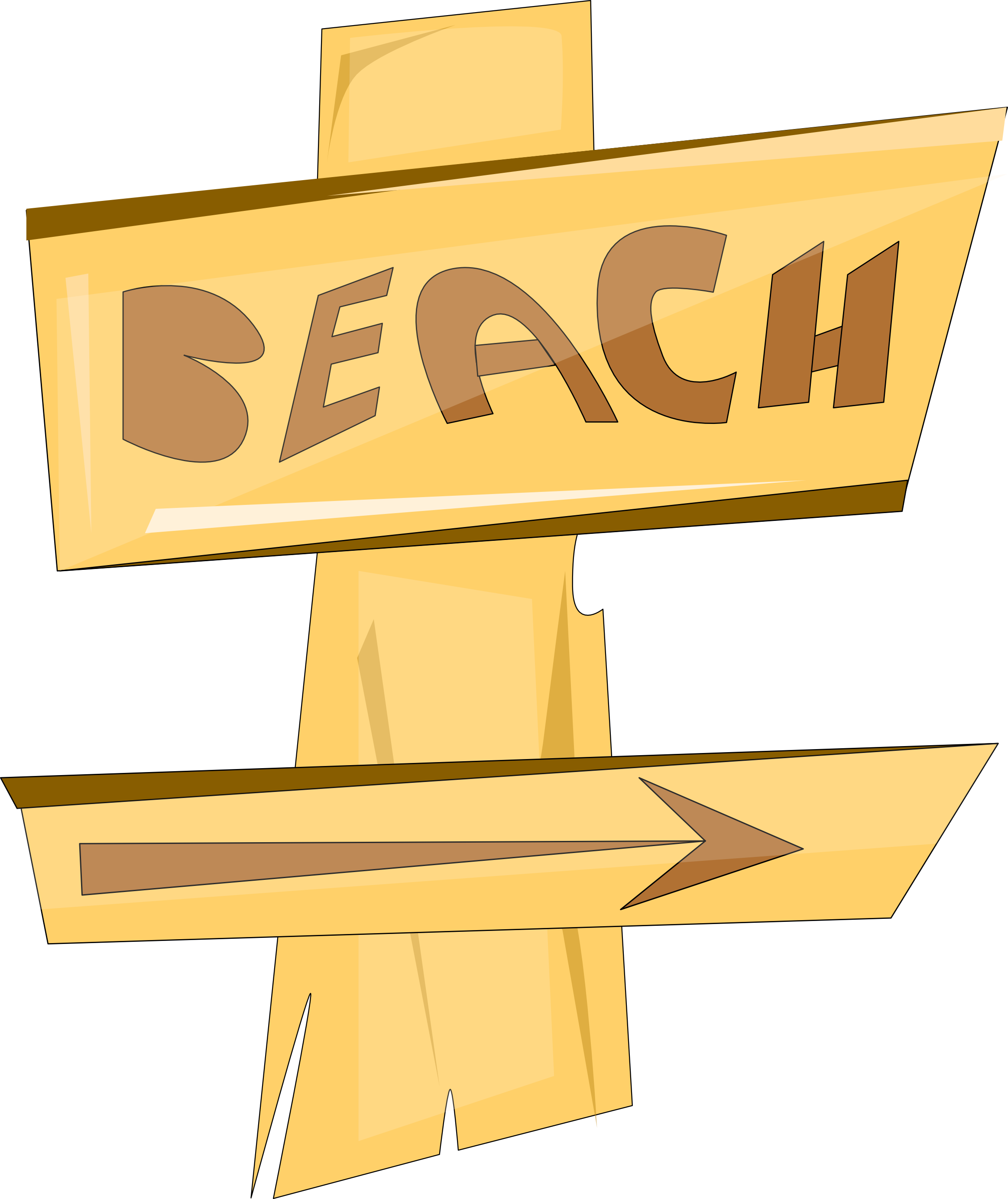 Beach Bar Directions - Clipart