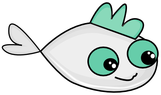 Cartoon Fish - Sad Fish