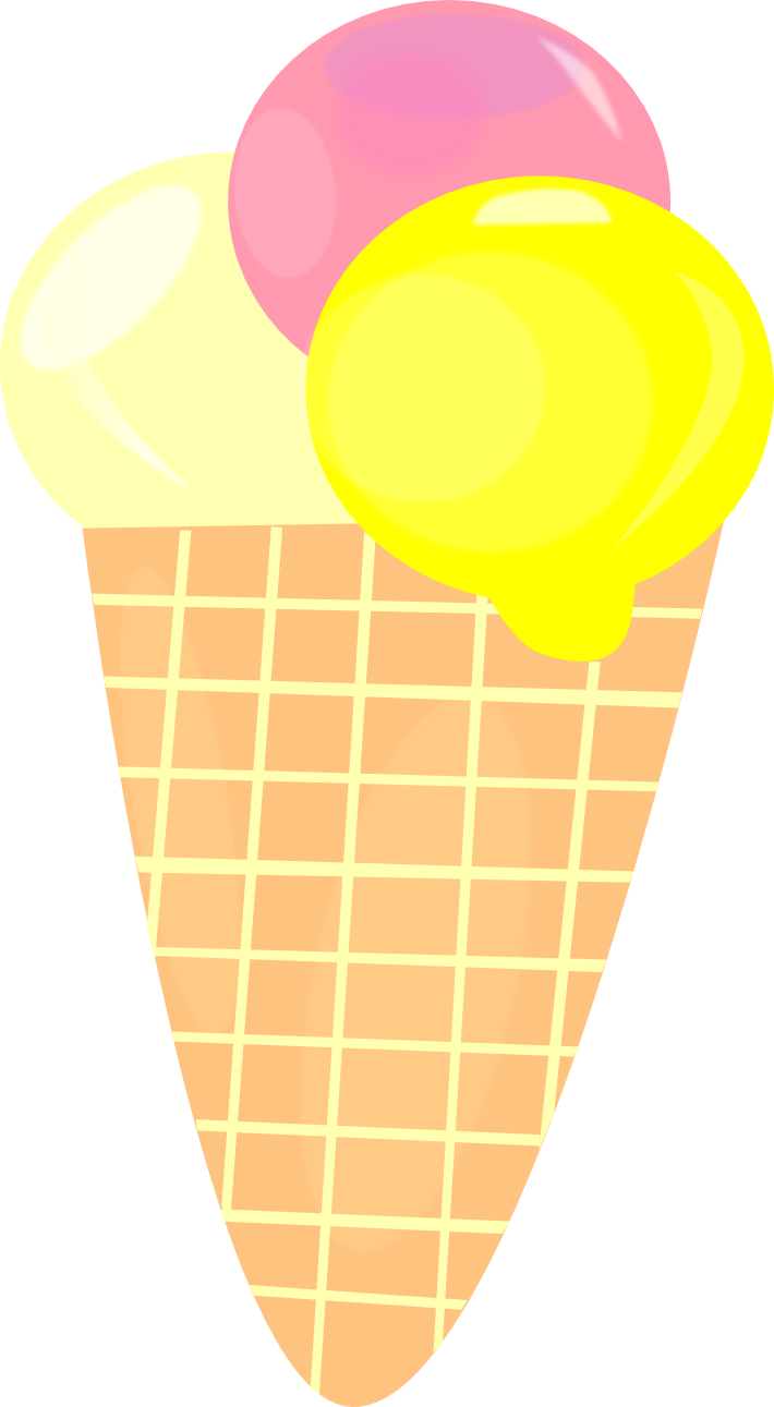 Ice Cream in a Cone - Clipart