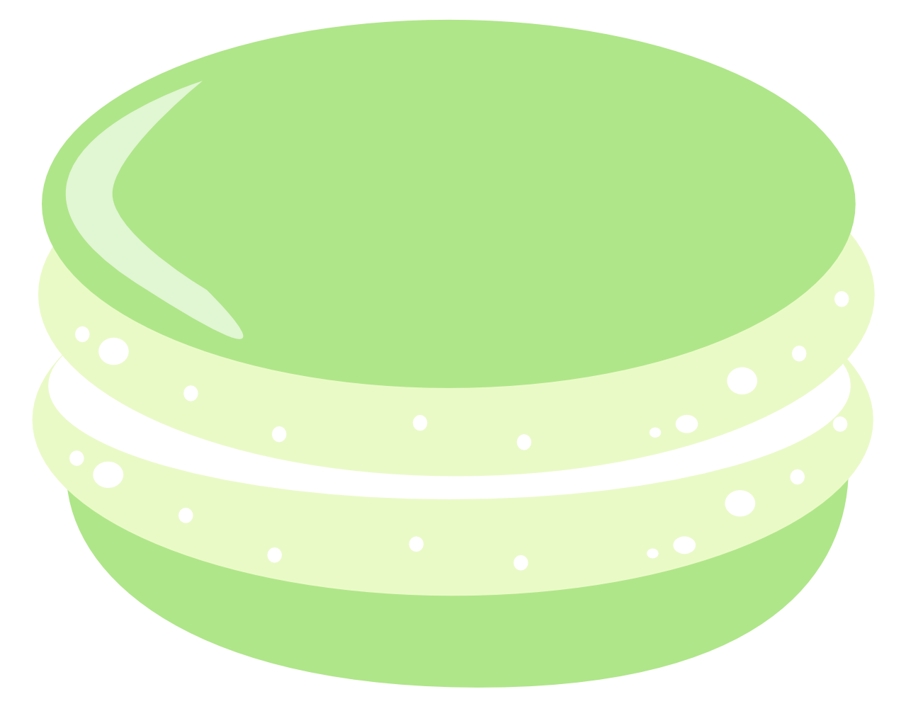 Green Rose Macaron - Sweet Things Clipart
