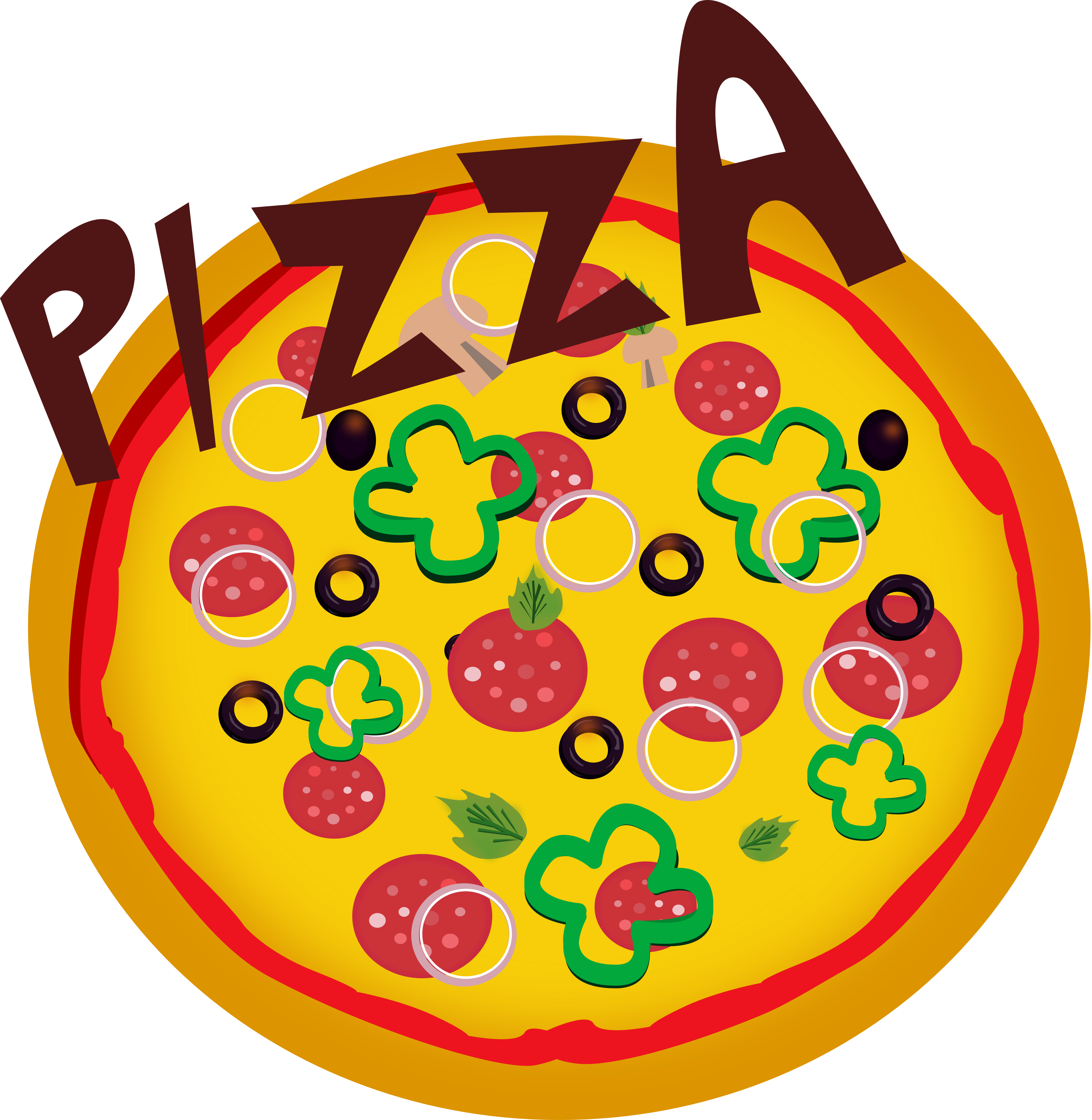 Round Pizza Clipart
