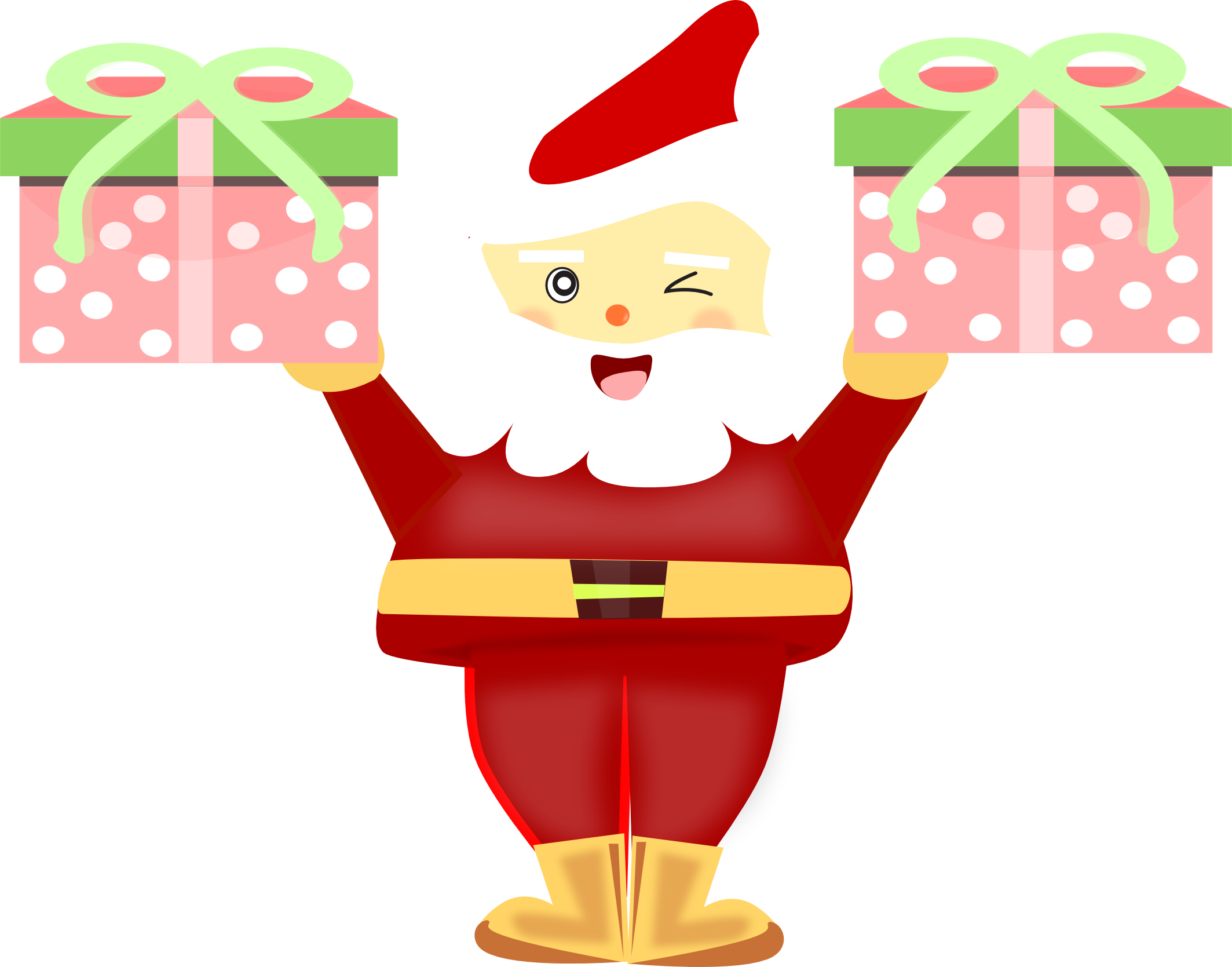 Santa Claus with Christmas presents