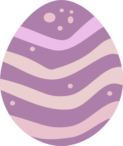 Purple Easter Egg - Vector Design