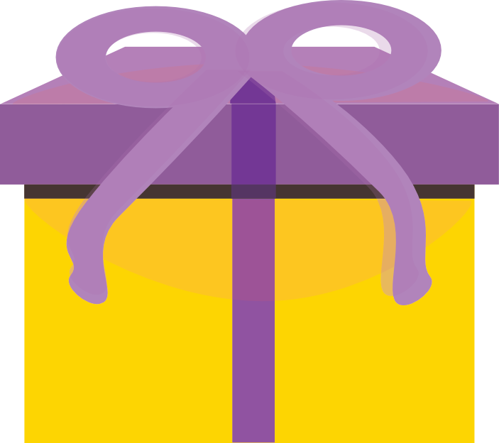 Purple and Yellow Present