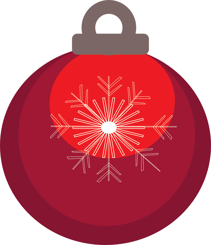 Red Ornament for Christmas Trees