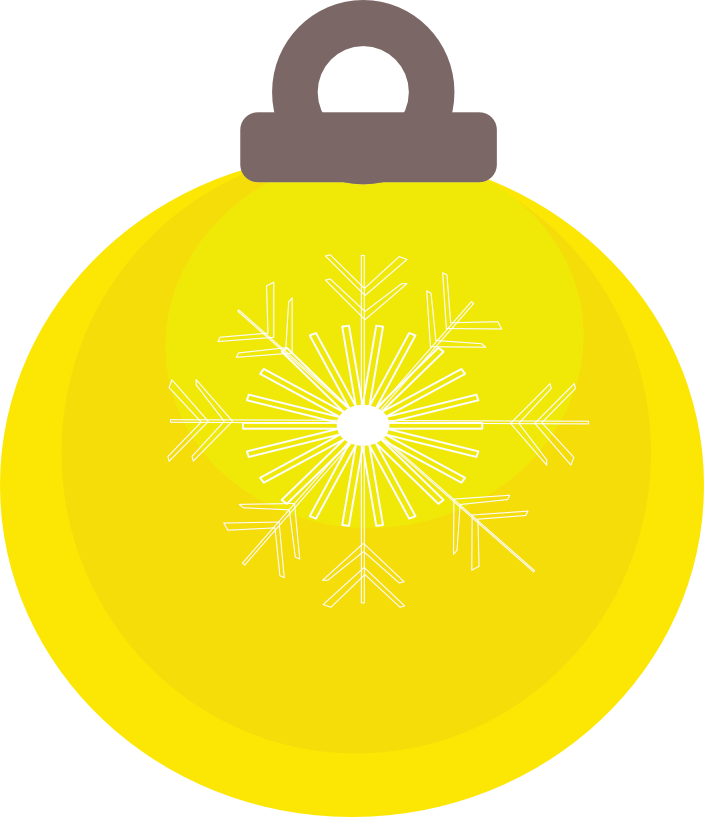 Yellow Ornament for Christmas Trees