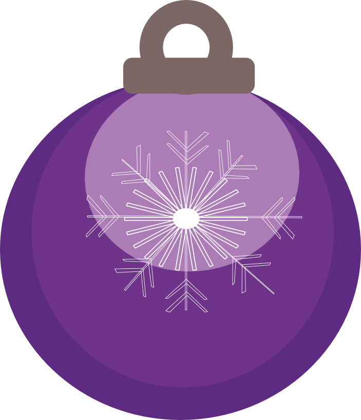 Purple Ornament for Christmas Trees