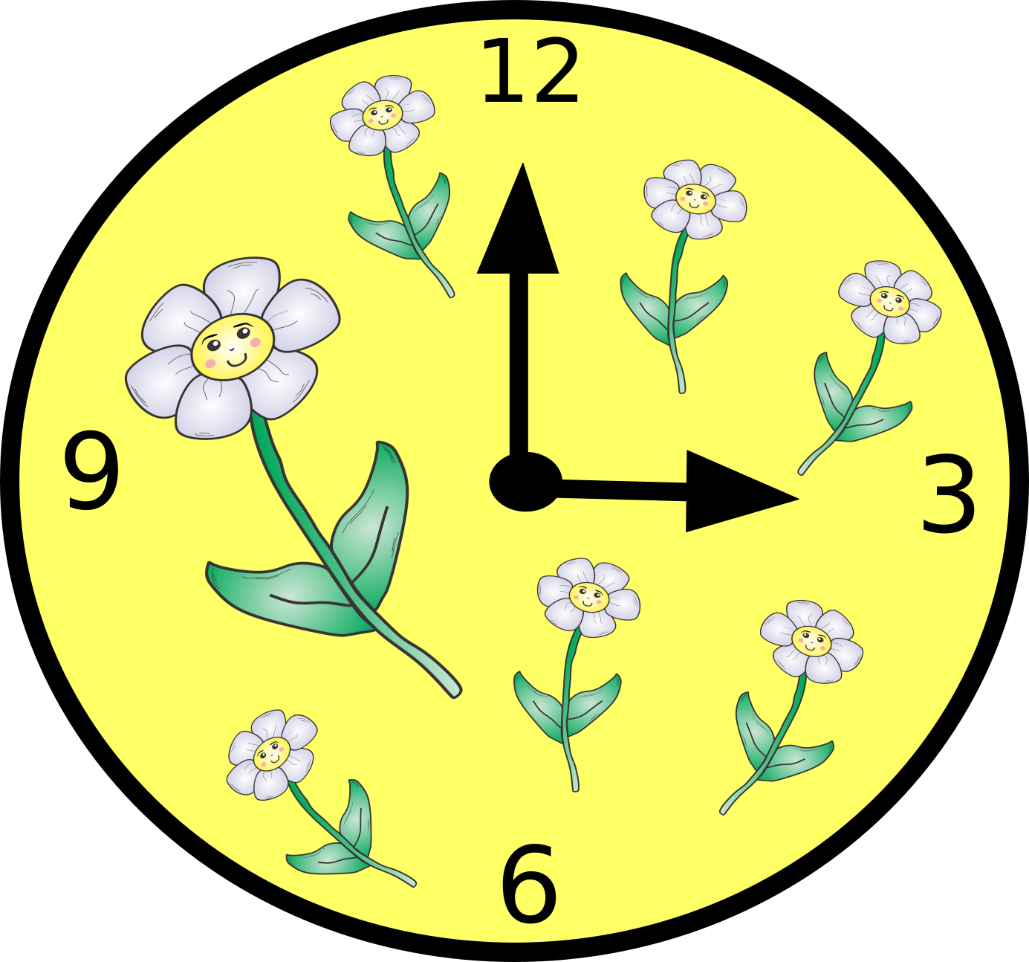 Wall Clock - Yellow
