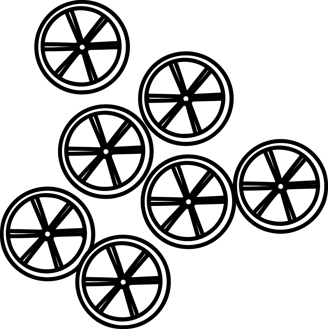 Wheels Pasta - Black and White