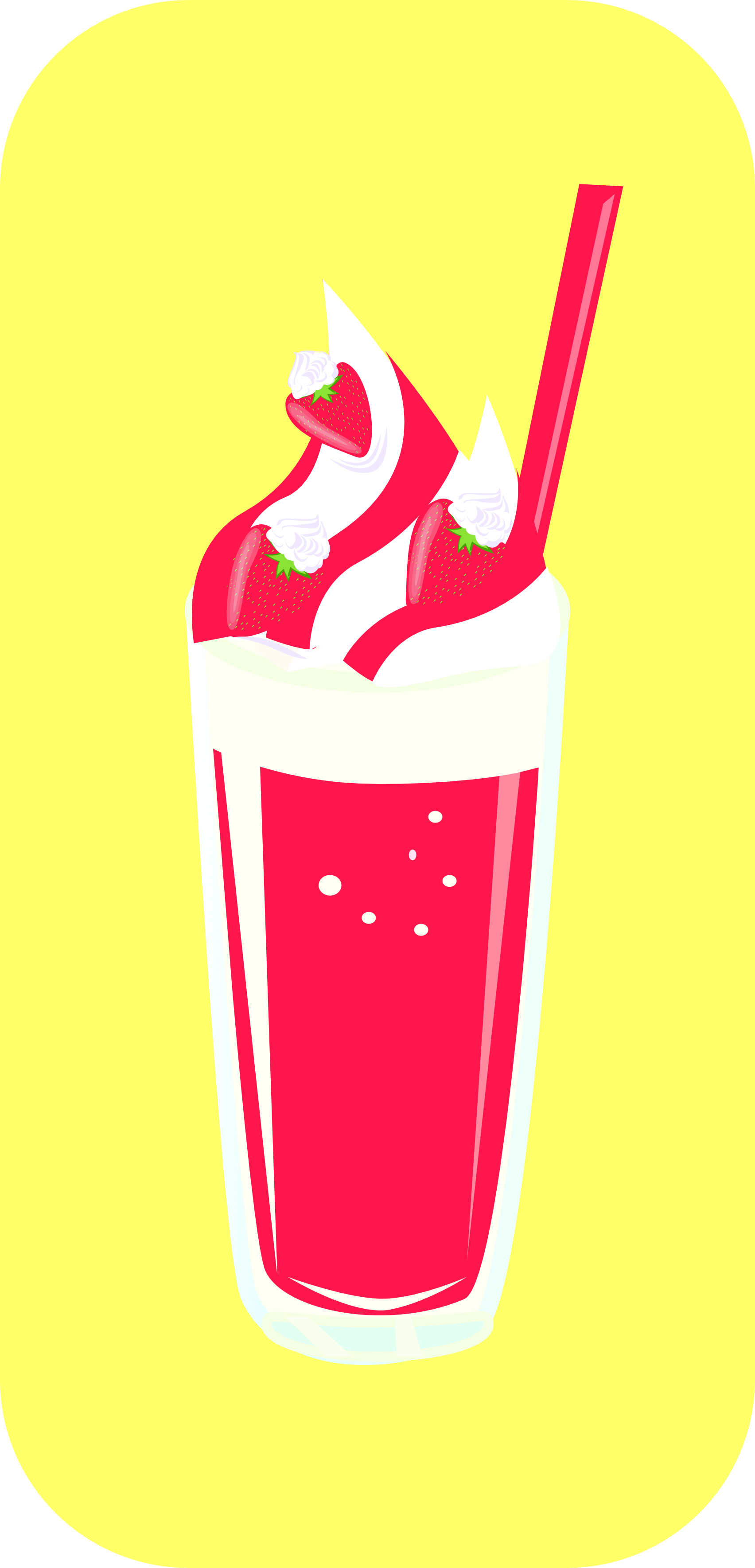 Strawberry Shake with Syrup with Yellow BG
