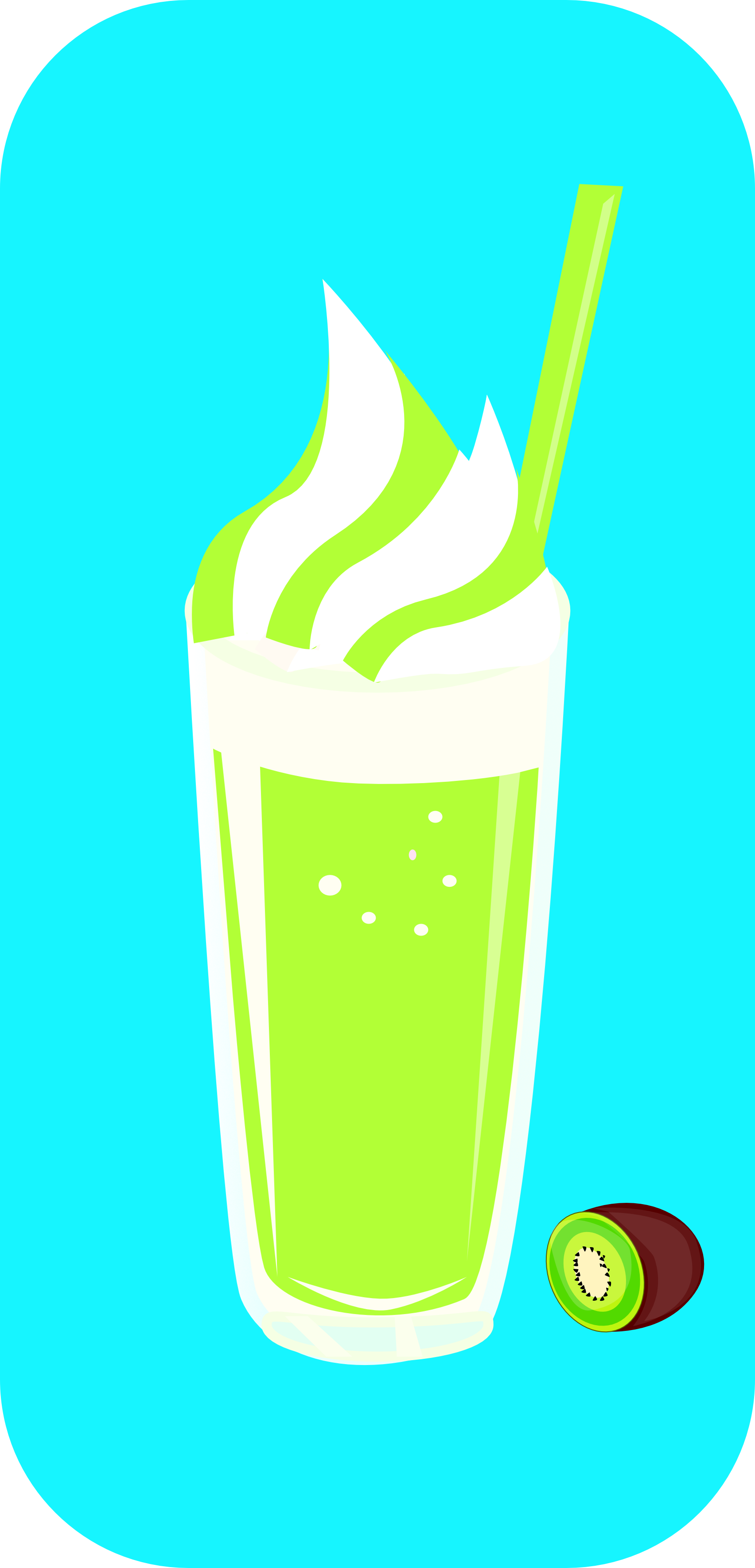 Kiwi Shake with Whipped Cream