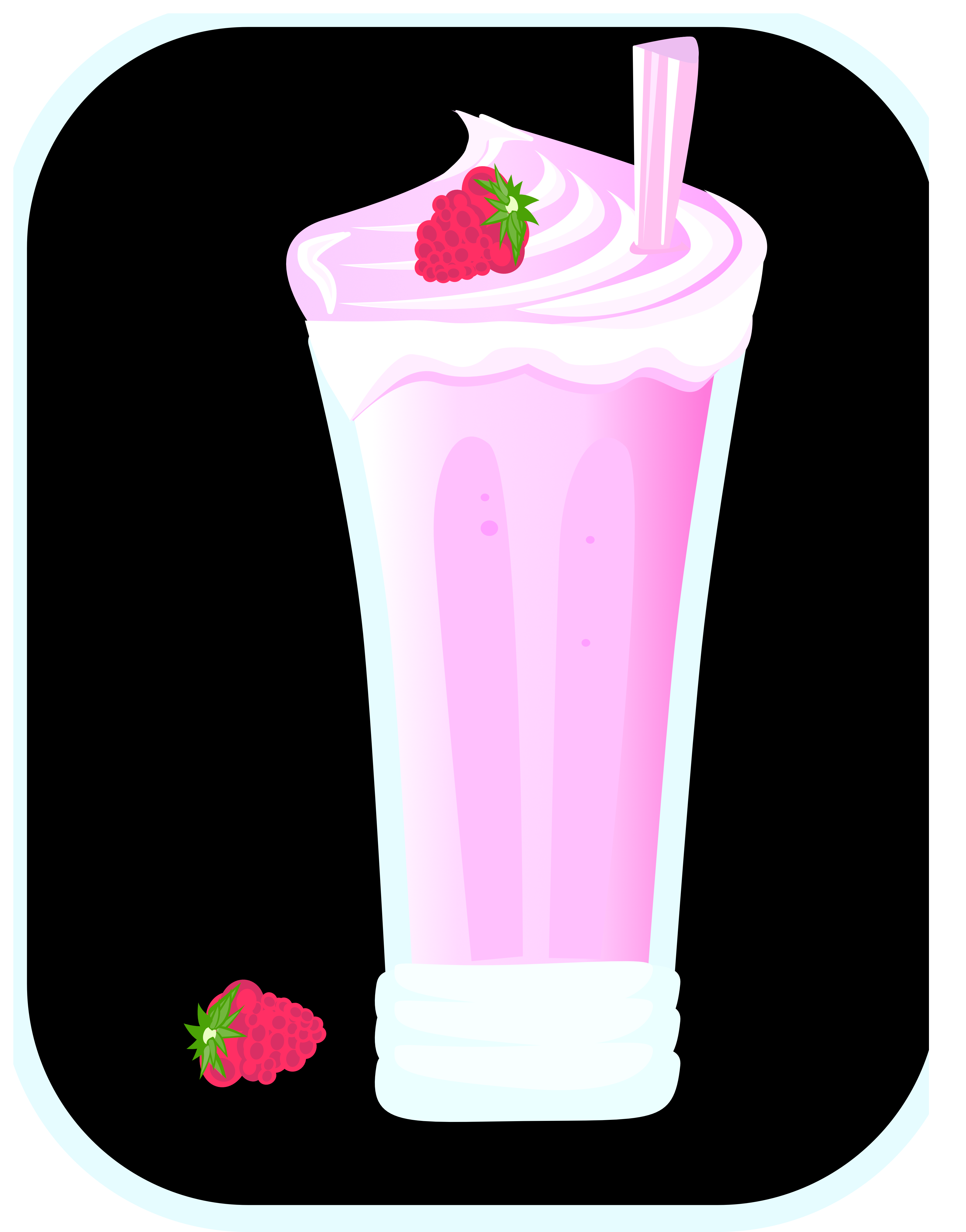 Raspberry Smoothie Clipart - Dessert