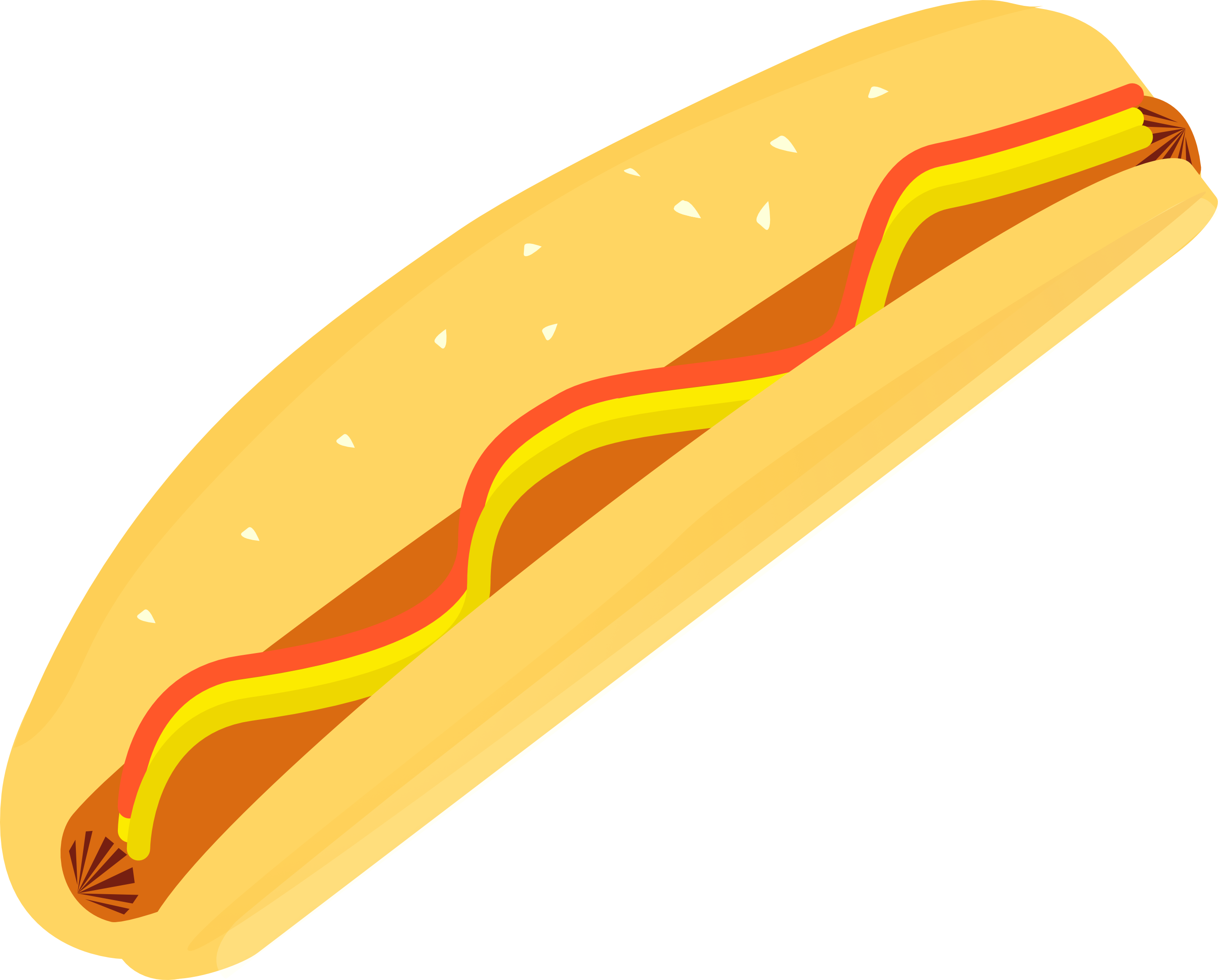 Hot Dog with Mayonnaise, Mustard and Ketchup