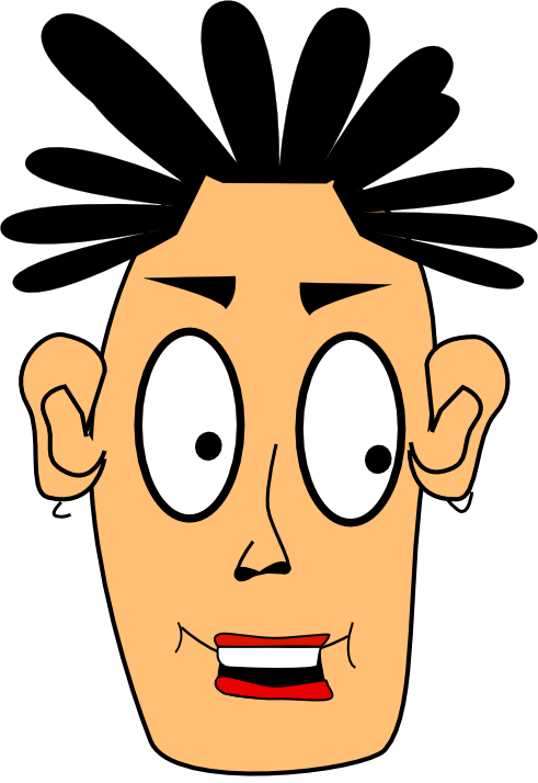 Cartoon Guy - Surprised Face Clipart