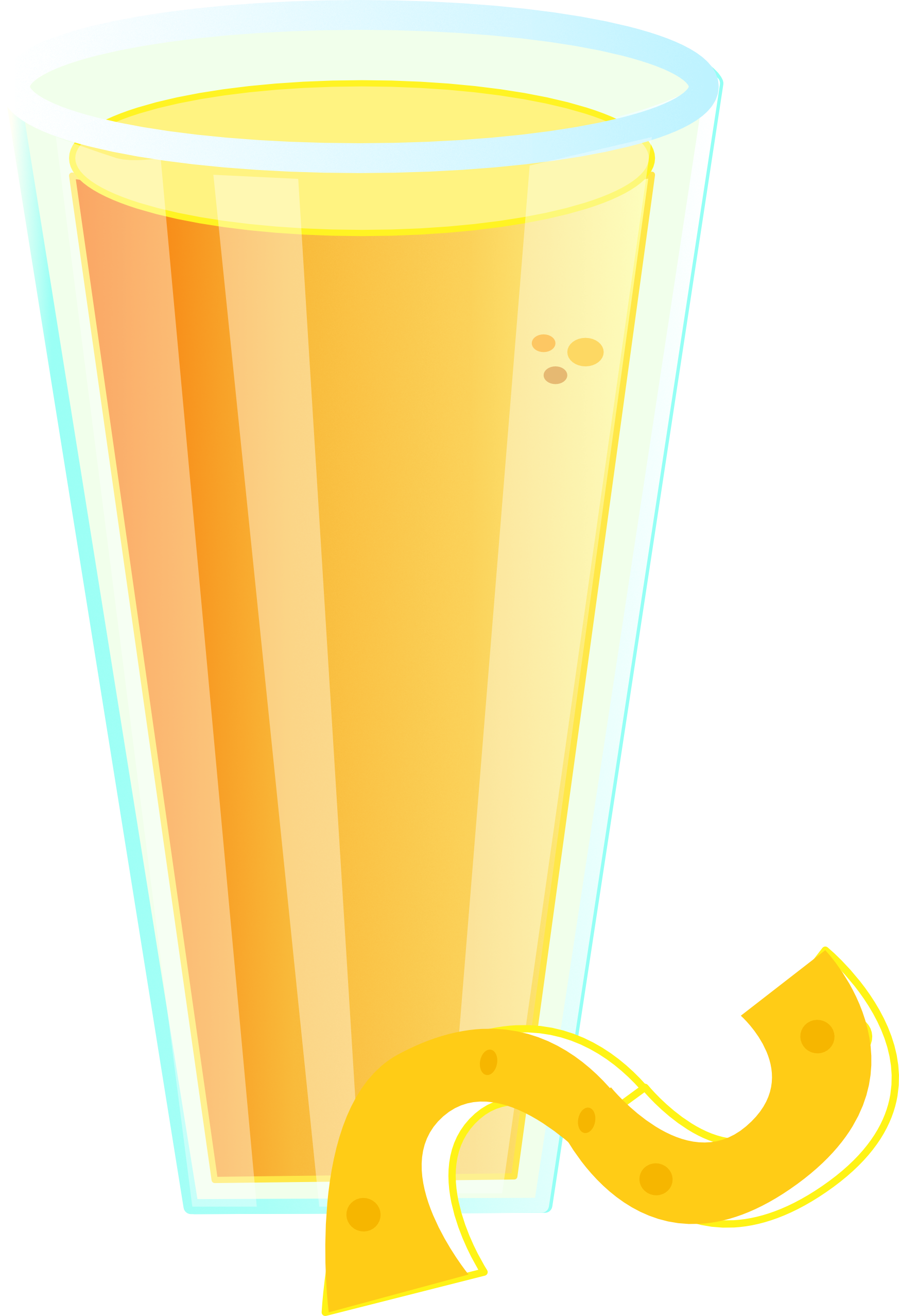 Orange Juice with Orange Peel - Free Clipart