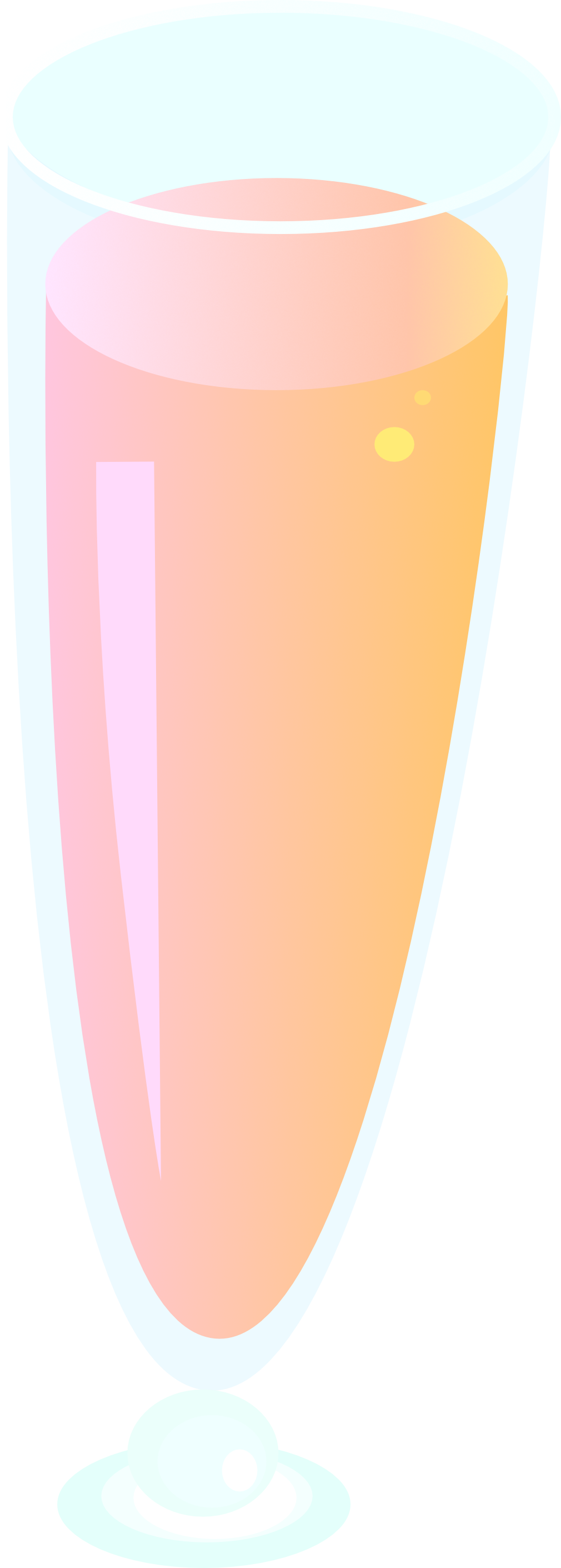 Colorful Cocktail in a Tall Glass - Free Clipart