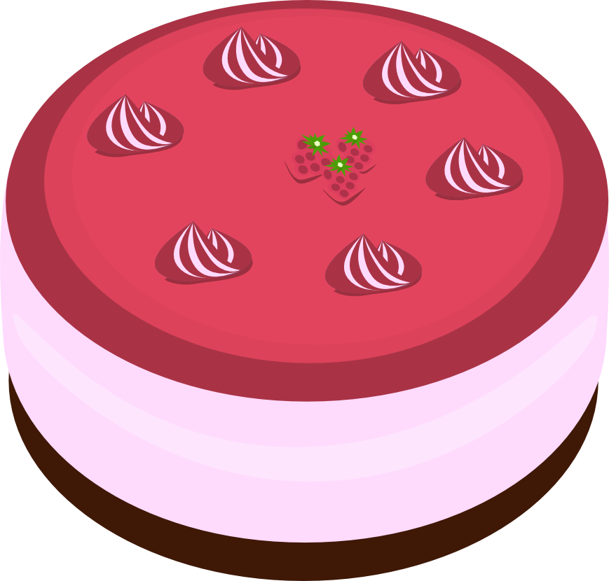 Raspberry Cake Clipart