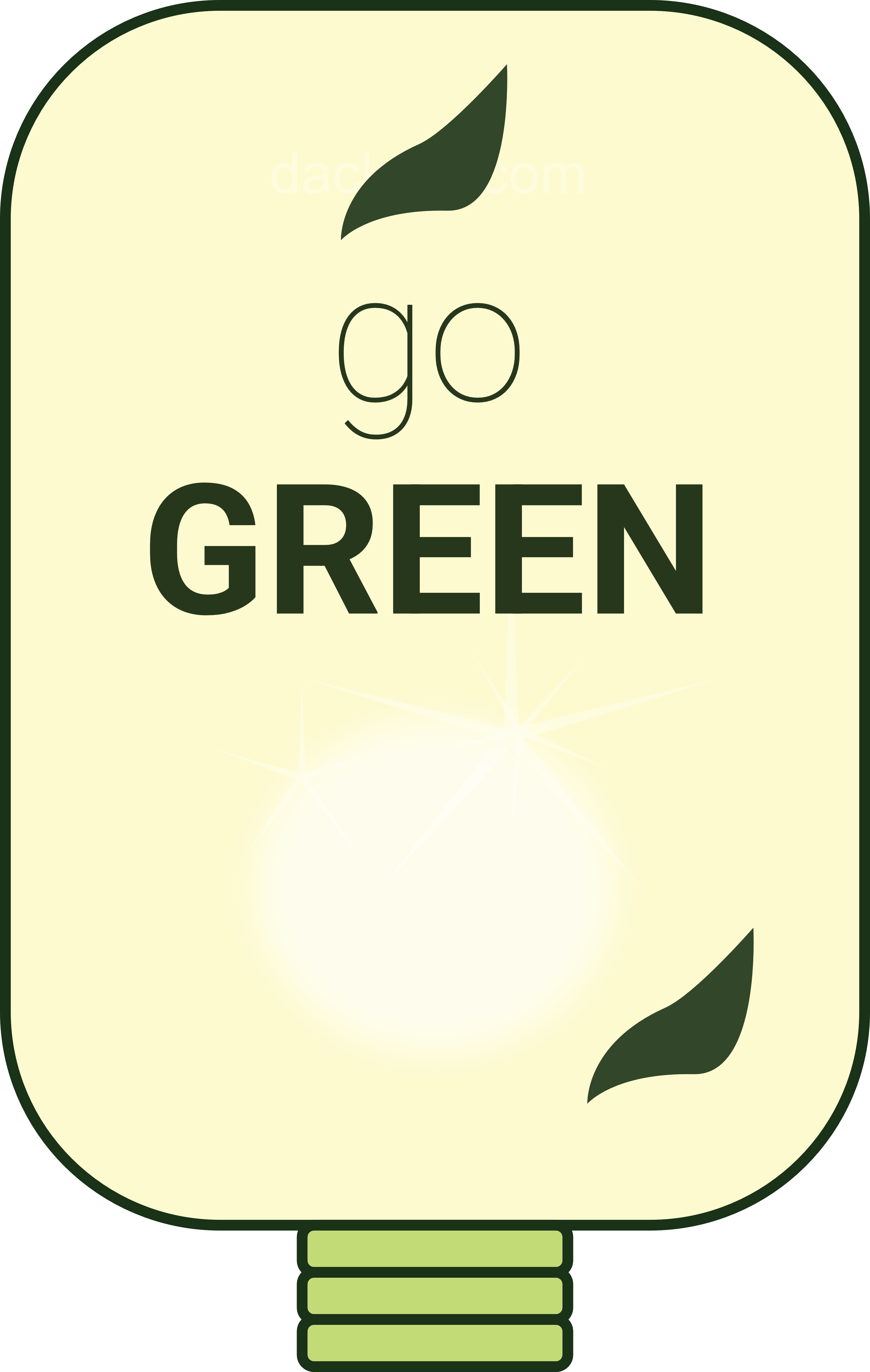 Go Green Energy Clip Art - Vector Graphics