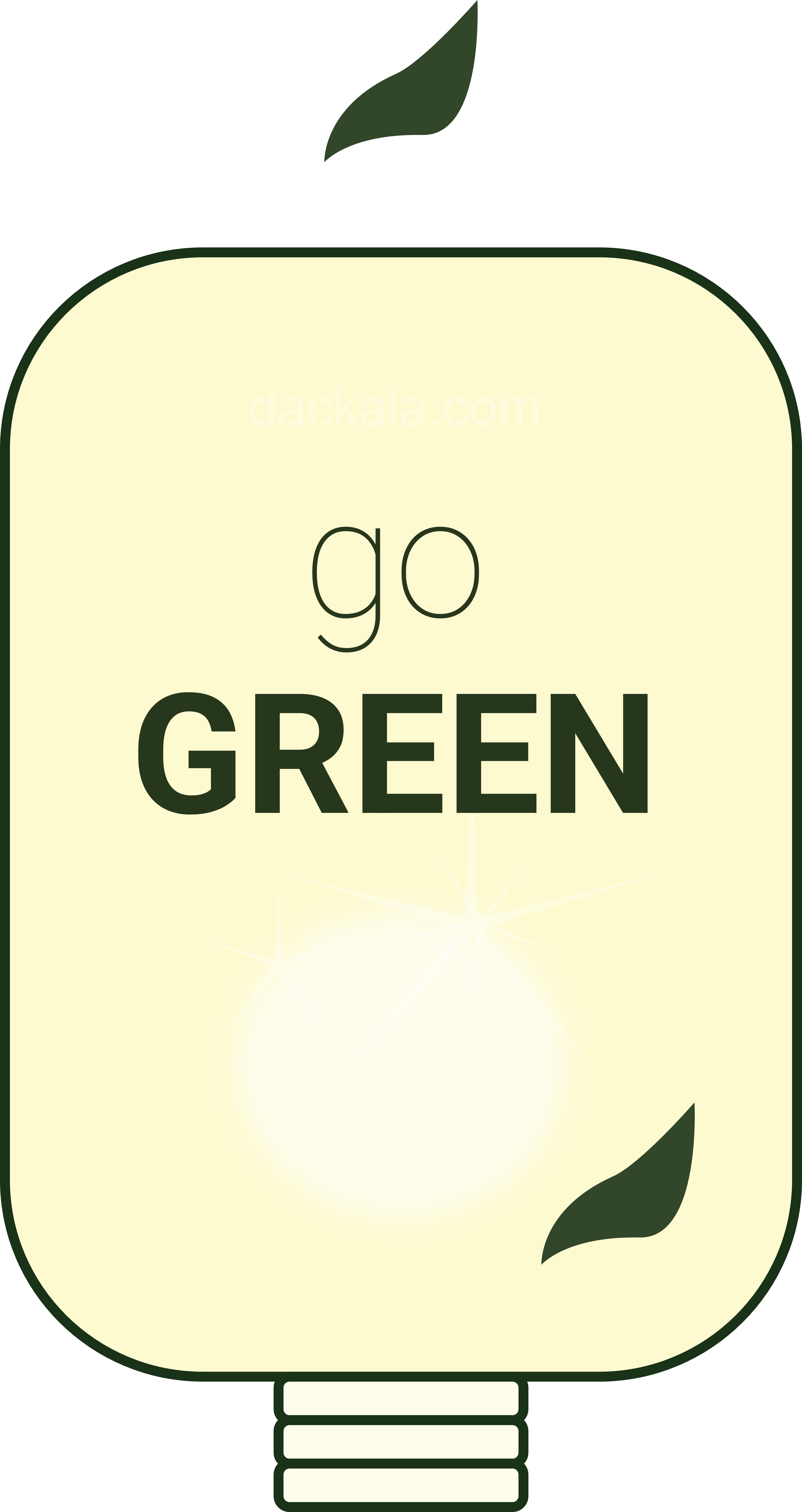 Eco Light Bulb Clipart - Vector Design